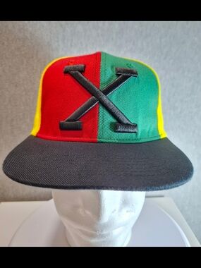 Malcom X 1990'S (LIMITED EDITION) Colorblock  Flat Brim Hat